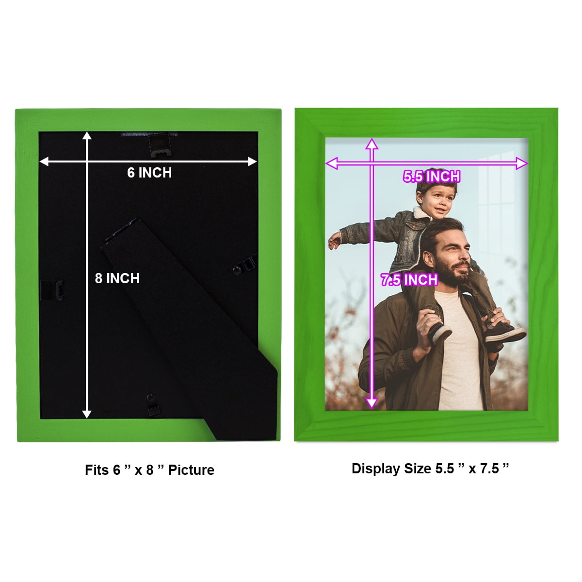 6x8 Wood Grain Picture Frame - Rainforest