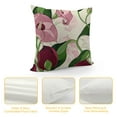 thumbnail image 4 of COMIO Decorative Square Throw Pillow Cover Design Beauty Pattern Pink Purple Calla White Zantedeschia Lilies Nature Textures Lily Decoration Comfortable Cushion Case for Sofa Bedroom, 4 of 5