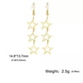 thumbnail image 7 of RSAMD Bohemian Stars Drop Earring Stainless Steel Women Long Earrings Kpop Jewelry-Steel color, 7 of 7