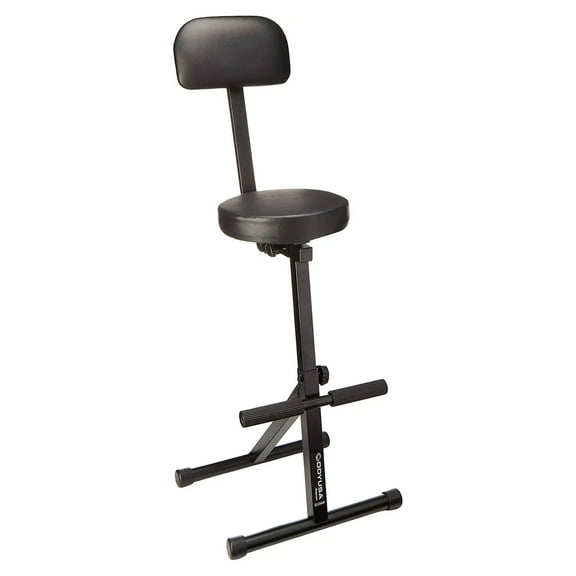 Open Box DJ Performer Seat Portable Stool w/ Height Adjustable & Back Rest