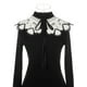 thumbnail image 2 of INSPIRE CHIC Cuello Falso Desmontable, Chalito de Punto con Bordado de Encaje, Cuello Peter Pan Falso para Blusa Blanco Negro-7, 2 of 5