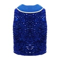 thumbnail image 3 of Kaerm Boys Girls Sequined Waistcoat Jazz Hip Hop Performance Dance Crop Tops Disco Party Vests Jacket Blue 12, 3 of 7