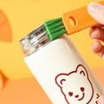thumbnail image 4 of 3 in 1 Bottle Lid Brush Cup Glass Cover Cleaning Brush， Multifunctional Water Bottle Cleaning Tools for Nursing Lid Groove Cleaner Home Kitchen，Orange, 4 of 9