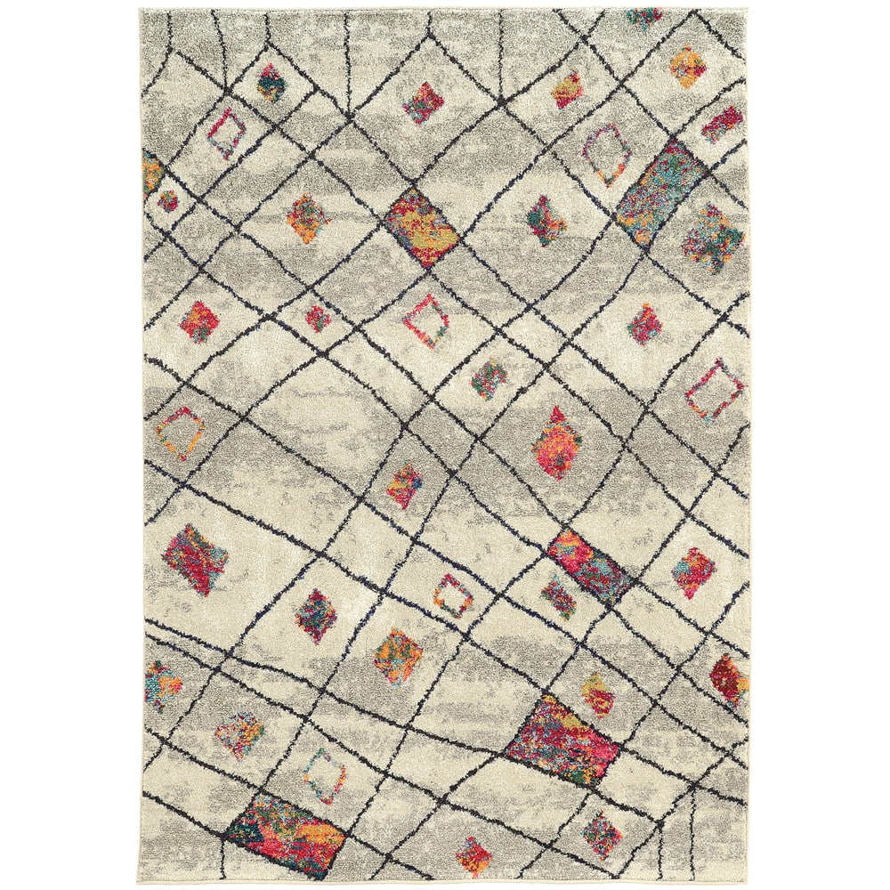 Sphinx Oriental Weavers Furnitures Nomad Rugs 4330W Ivory