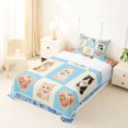 thumbnail image 5 of Homewish Blue Pet Cat Plaid Twin Sheets,Lovely Floral Bedding,3pcs,1 Fitted Sheet and 1 Pillowcase, 5 of 6