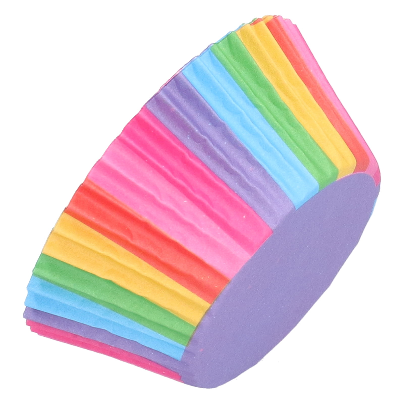 Fdit 120Pcs Mini Cupcake Liners Heat Resistance Household Round Bright Color Muffin Wrappers