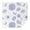 White, variant on Floral 42" Square Waterproof Tablecloth, Floral Print Polyester Table Cover
