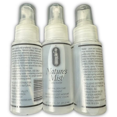 Eye & Face Mist - Purified Water Pump Spray in Three 2-Ounce Bottles