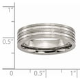 thumbnail image 5 of Titanium Grooved 6mm Brushed and Polished Band, 5 of 9