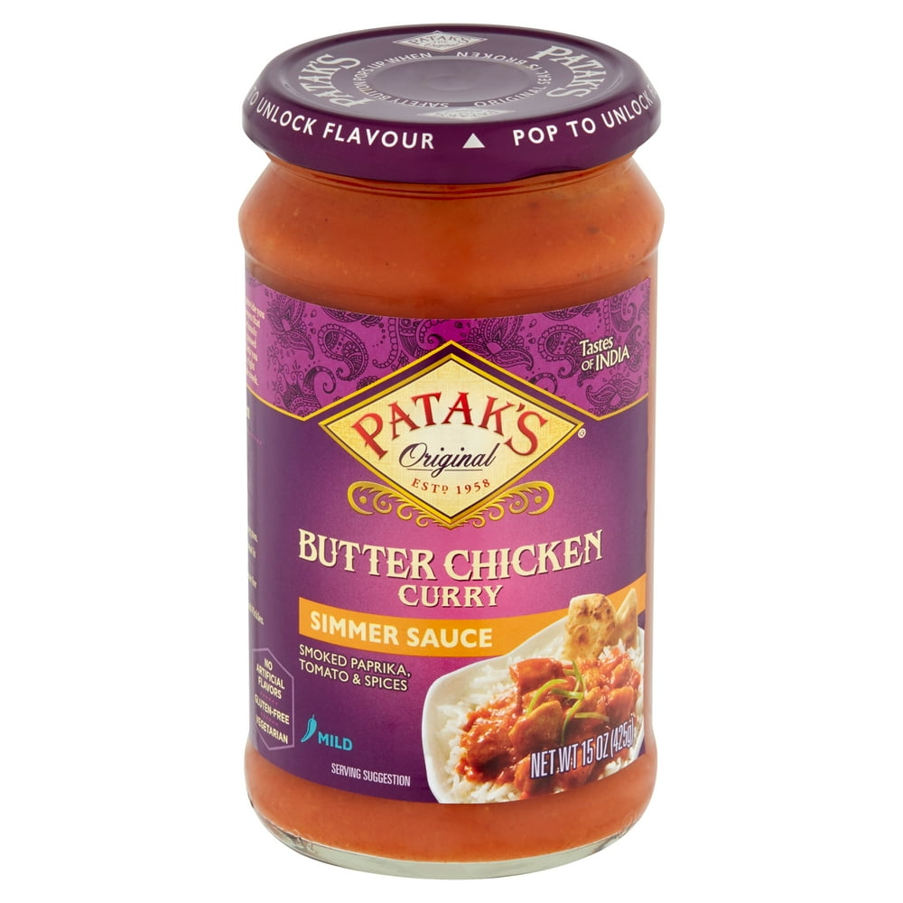 Patak's Original Butter Chicken Curry Simmer Sauce, 15 oz