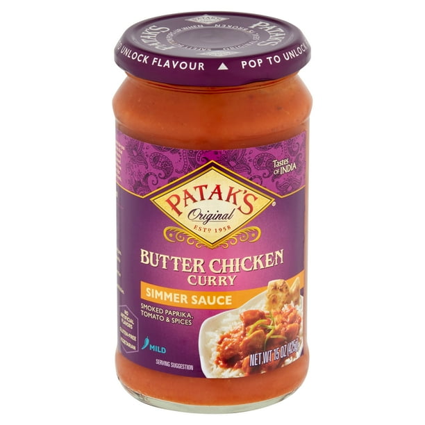 Patak's Original Butter Chicken Curry Simmer Sauce, 15 oz - Walmart.com