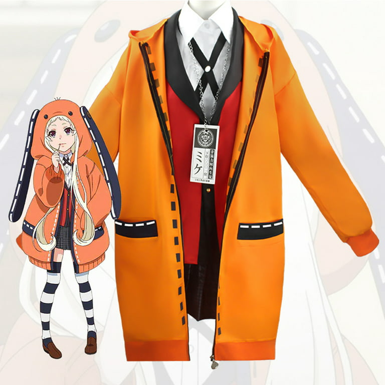 Yomozuki Runa Cosplay Costume Kakegurui Cosplay with Necklace 8Pcs/Set  Anime Cosplay School Uniform Suits 
