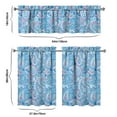 thumbnail image 6 of Kitchen Curtains 36 Inch Short - 3 Panel Set, Rod Pocket Window Curtain, Boho Floral Tribal Style, 100% Polyester for Farmhouse, Kitchen, Cafe, Bedroom, Easy Wash, 6 of 6