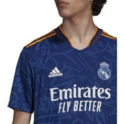 adidas Mens Real Madrid 21/22 Away Authentic Jersey (Victory Blue, Small)