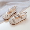 thumbnail image 4 of Gyujnb Toddler Girls Breathable Mesh Mary Jane Shoes with Rhinestone Detail, Flat Heel Casual Footwear for Summer (Toddler, Little Girls),4.5-5 Years, 4 of 7