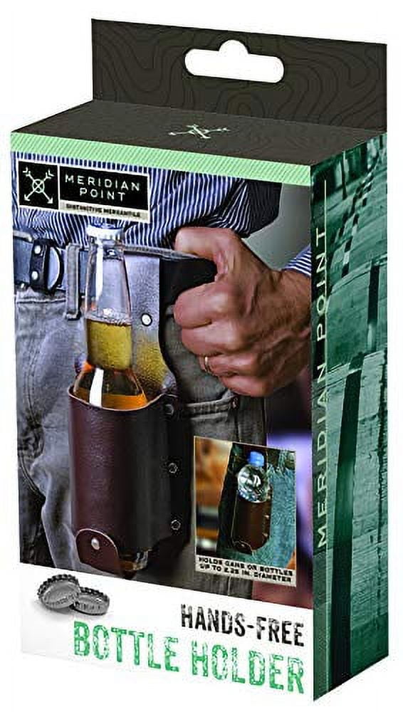 Hands Free Belt Bottle Holder Holds Beer Water Drinks Hip Holster Pouch for  Walking Hiking and Travel 