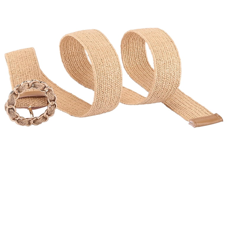 PIKADINGNIS Straw Woven Elastic Stretch Waist Belt Fashion  display picture 2
