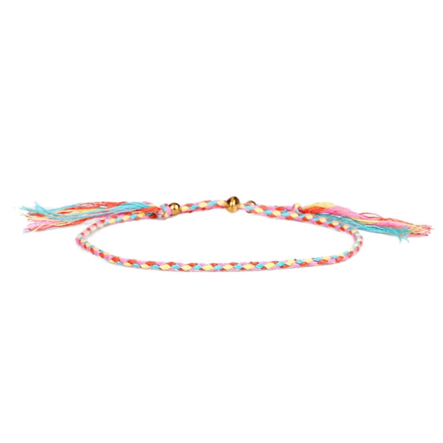 Sonducket trenzada Mujeres Hombres Accesorios de joyería Pulseras de hilo ajustable con decoraciones de flecos Regalo de cumpleaños Tipo 2 Type3 NO3