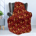 thumbnail image 4 of Retro Soft Flannel Fleece Throw Blanket, Fifties Sixties Inspired Composition of Abstract Shapes on Dark Dotted Background, Cozy Plush for Indoor and Outdoor Use, 60" x 80", Multicolor, by Ambesonne, 4 of 5
