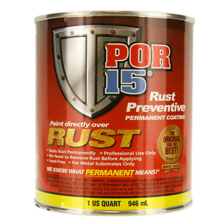 POR 15 CLEAR Rust Paint QUART Restoration POR15 Sealer (Best Paint Restoration Kit)