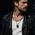 thumbnail image 3 of FaithHeart Norse Viking Wolf Pendant Necklace for Men Black Stainless Steel Scandinavia Jewelry Gift Amulet for Dad Papa Grandpa Fathers Day, 3 of 9