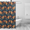 thumbnail image 2 of Coolnut Orange Flowers Shower Curtain for Bathroom Modern Bathroom Waterproof Washable Fabric Shower Curtains with 12 Hooks for Hotel Bathroom Bathtubs 60x72 Inch Home Decor, 2 of 6
