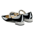 thumbnail image 5 of FSJ Women Sexy Rhinestones Pointed Toe Glitter Block Low Heels Pumps Band Slip On Office Work Wedding Dress Shoes Size 8 Black, 5 of 5