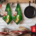 thumbnail image 6 of St. Patrick's Day Kitchen Towels Set of 4, Lucky Shamrock Gnomes Beer Coin Wood Green Absorbent Dish Towels for Kitchen, Microfiber Hand Towel, Quick Drying Tea Towel for Cleaning Dishcloths, 6 of 7