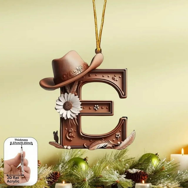 Adornos Colgantes para Árbol de Navidad | 26 Letras para Decorar Tu Árbol de Navidad | Material Acrílico | Tamaño: 8 Cm | Paquete de 26