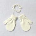 thumbnail image 3 of Baby Toddler Winter Gloves with Security Leash, Ages 1-4 Years Knit Warm Mittens, Preschool Daycare Neck String Gloves, Soft Cotton Blend Cold Weather Kids Gloves White, 3 of 3