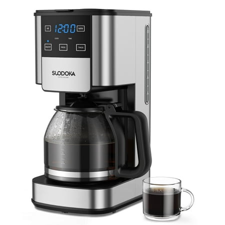 Suodoka 12 Cup Drip Coffee Maker with Glass Coffee Pot  Programmable Brew Strength Control and Appointment Setting  New