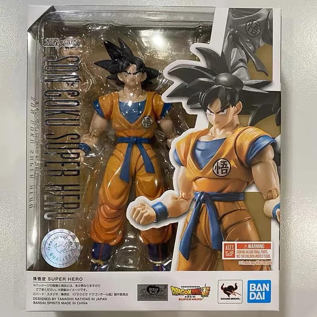 Bandai-Figura de acción de Dragon Ball SHFiguarts, Super Hero Series, Son Goku, Gohan, Vegeta, Broli, Saiyan, con caja, Original