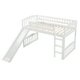 thumbnail image 6 of Hombay Child Kids Twin Size Loft Bed with Slide and Ladder, Pine Wood Bed Frame with Guardrails, Slatted Base No Box Spring Needed, 6 of 11