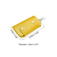 thumbnail image 2 of Key Case Cover, 1 Pack PU Leather Keychain Holder Key Sleeve with 6 Keychains for Key Hanging, Yellow, 2 of 5