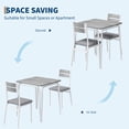 thumbnail image 4 of Small Kitchen Table for 2,Table and Chairs,Dinette Set for 2,Square Dinner Table Set,3 Piece Kitchen & Dining Room Sets for Small Space,Apartment,Home Office, 4 of 10