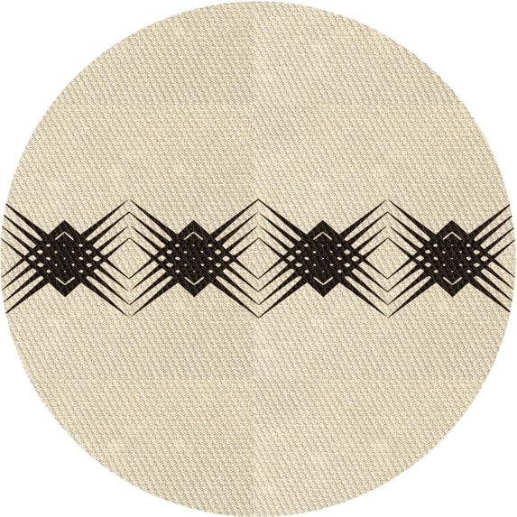 Ahgly Company Machine Washable Indoor Square Transitional Moccasin Beige Area Rugs, 3' Square