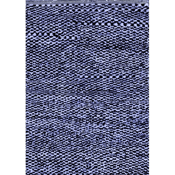 Ahgly Company Machine Washable Indoor Rectangle Abstract Blue Modern Area Rugs, 7' x 10'