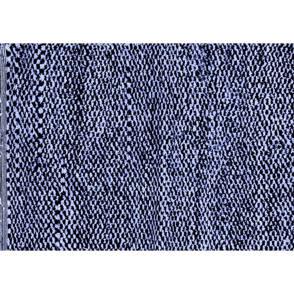 Ahgly Company Indoor Rectangle Abstract Blue Modern Area Rugs, 5' x 7'