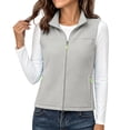 thumbnail image 2 of IUYRTFE Women's Lightweight Fleece Zip Up Vest Stand Collar Sleeveless Jacket with Pockets for Outdoor Warmth, 2 of 5