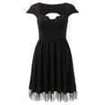 thumbnail image 5 of SZXZYGS Robes Formelles pour Femmes Soirée Midi Womens Sexy Gothique Robe Dos Nu Manches Courtes avec Coussin de Poitrine 2024, 5 of 5