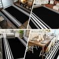 thumbnail image 6 of 5x7 Area Rugs, Black Striped Non-Skid Rubber Backing Large Rectangle Rugs - Living Room Bedroom Home Office, Farmhouse Black White Stripes Indoor Floor Mat Carpets Washable Rug, 6 of 9