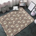 thumbnail image 3 of Area Rugs For Living Room Decor - Raccoon Anti Slip Throw Washable Rugs 3x5 For Bedroom, Soft Indoor Carpet For Bedroom Living Room 60x39In, 3 of 5