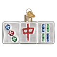 thumbnail image 1 of Adorno colgante de cristal soplado con forma de mahjong navideño del Viejo Mundo, 1 of 7