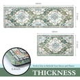 thumbnail image 3 of Anti Fatigue Kitchen Mats for Floor 2 Piece Set Green Cushioned Kitchen Rugs Non-Skid Waterproof Boho Comfort Floor Mat Runner for Standing Office Laundry(17x29+17x47Inch), 3 of 6