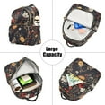 thumbnail image 5 of FORMRS Mini Backpack Purse for Women Travel Daypack Casual Shoulder Bag, Black Floral Pattern, 5 of 7