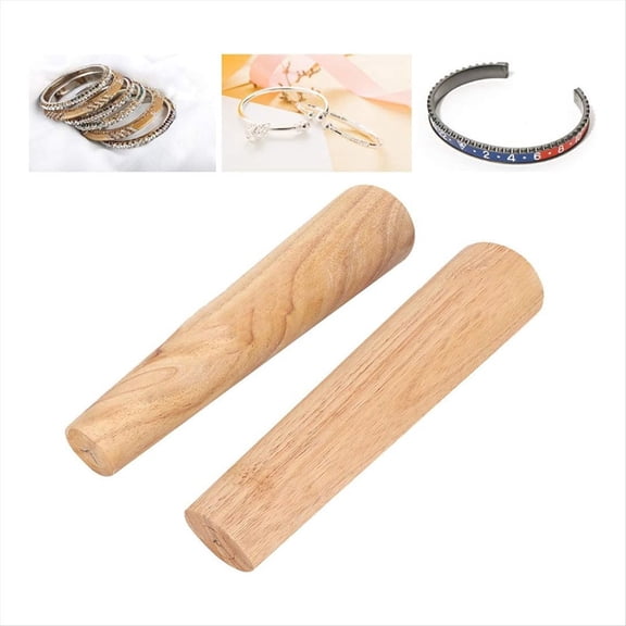 Set of 2 Bracelet Mandrel, Oval Shape Wooden Bracelet Bender, Bracelet Making Stick, Jewelry Making Tools