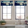 thumbnail image 3 of LALILO Kitchen Curtain Valance Twilight Ocean Tropical Rod Pocket Window Curtain 52"x 18" Set of 2, 3 of 5