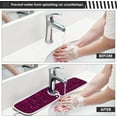 thumbnail image 4 of Leopard Tiger Summer Sink Splash Guard for Faucet 2 Packs Faucet Absorbent Mats, Unique Animal Skin Faucet Handle Drip Catcher for Kitchen, Bathroom,Sink Mat, Dish Drying Mat, 30"x5.5" RV, 4 of 7