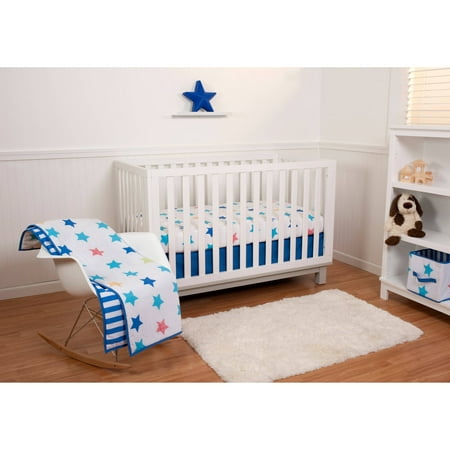 Sale Little Bedding By Nojo Reversible Stars Blue Stripe 6piece