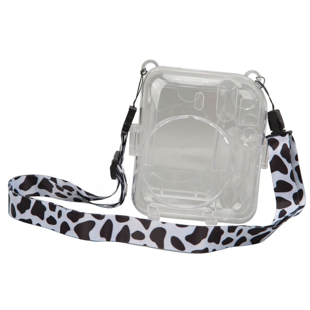 Instant Camera Protective Clear Case with Shoulder Strap for Mini 12